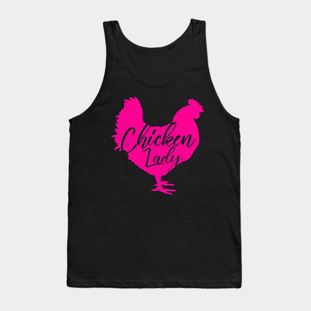 Chicken Lady for Women White Tank Top by ThreadsMonkey